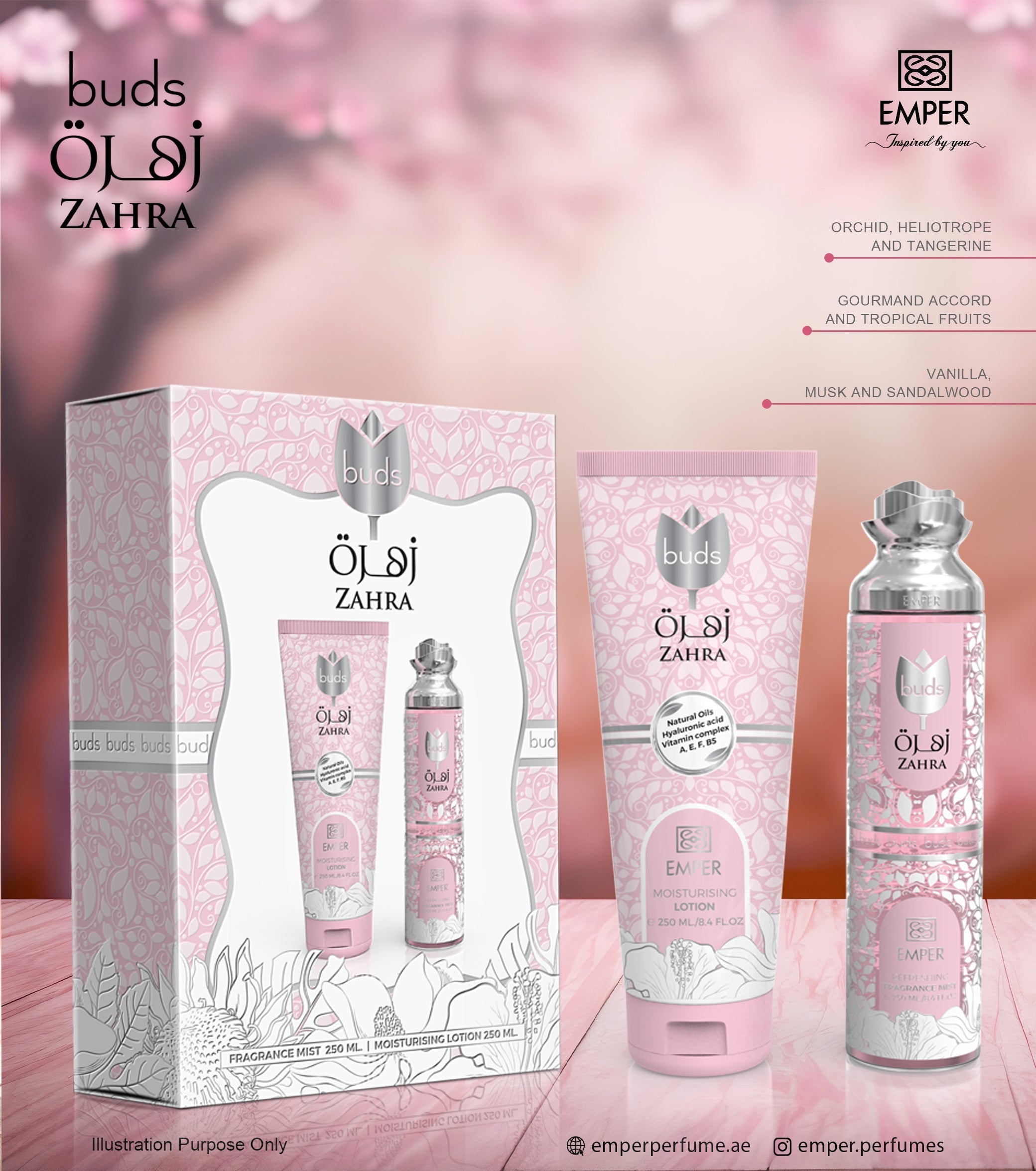 2 in 1 Gift Set Buds Zahra - Emper Perfumes